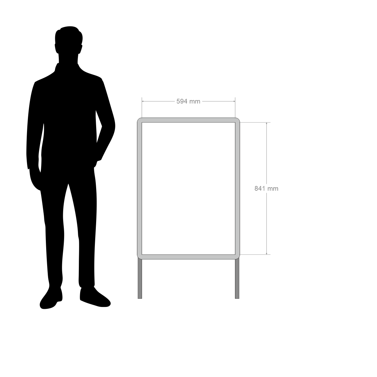 Aluminium stand sign frame